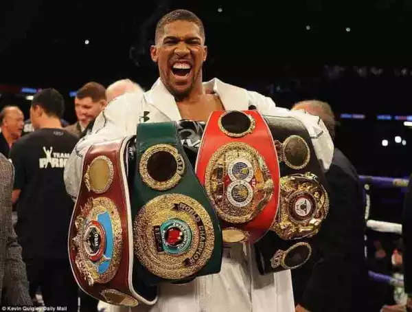 Anthony Joshua Wins His Bout With Joseph Parker (Photos)